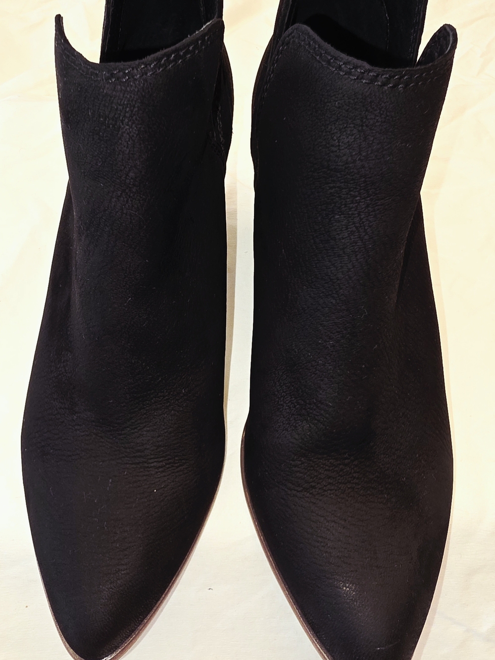 FRYE AND CO. Black Suede Cutout Ankle Booties - Picture 2 of 9